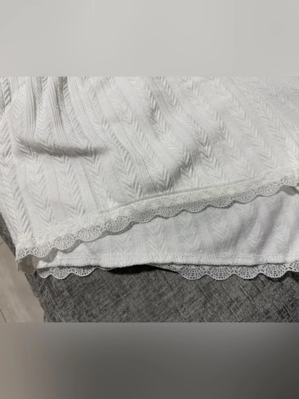 Women's White Lace Trim Camisole & Shorts Sleep Set